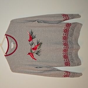 Christopher Banks Cardinal Christmas Sweater Size Medium